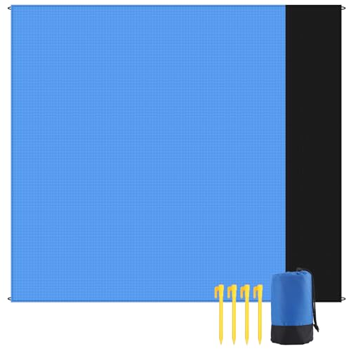 ThxYour Beach Blankets, Waterproof Beach Mat, Sand Free Camping Blanket, Oversized Travel Blankets for 4 to 6 Adults Outdoor, for Travel Camping Hiking Picnic, Easy to Clean