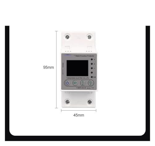 Medidor de energía inteligente disyuntor medición KWh protección contra voltaje y corriente 80A 2