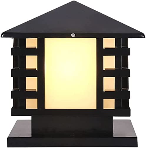 Lámpara de poste de acero inoxidable con diseño arquitectónico para iluminación exterior E27