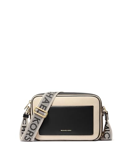 Michael Kors Maeve Large Pocket Crossbody Bag, Gold-Tone Hardware/Black, One Size