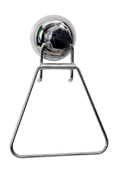 IZISO Vacuum Suction Cup Stainless Steel Napkin Hanger for Washbasin/Napkin Holder for Bathroom/Towel Ring/Bathroom Accessories - (Chrome Finish)-image-5