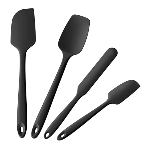 4-Piece Silicone Spatula Scrapers: Doosu 600°F Heat Resistant Foo...