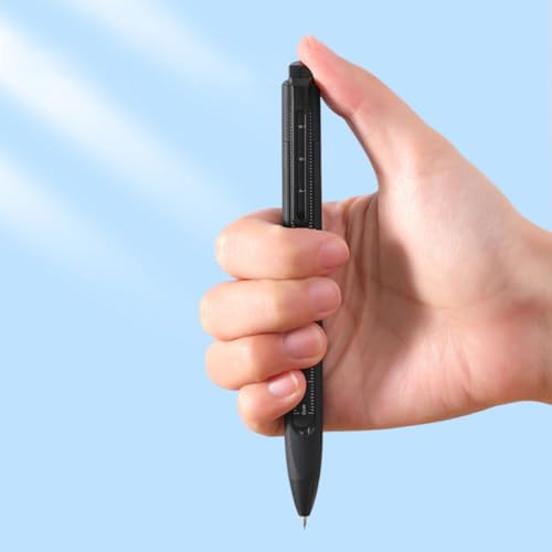 Bolígrafos de Gel Abaodam con regla 5 pcs tinta negra para estudiantes miniatura 4