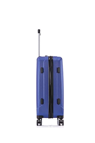 Rockland Santa Monica Hardside Spinner Wheel Luggage, Blue, 19", 24", 28"3