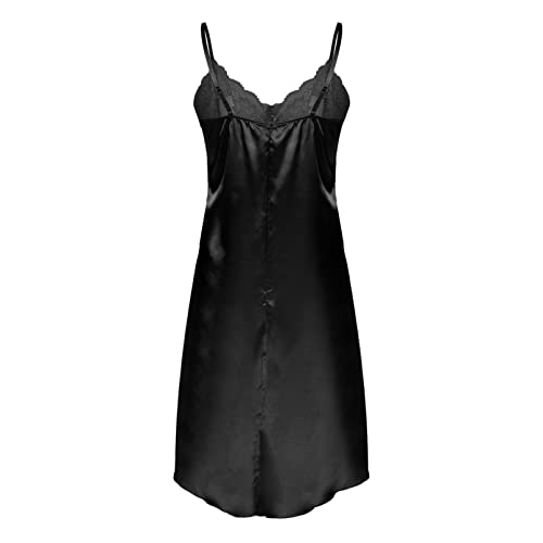 Sxiwei Men Satin Nightgown Pajamas Lace Sissy Dress Nightshirt Long Robe Crossdress Nightwear Underwear2