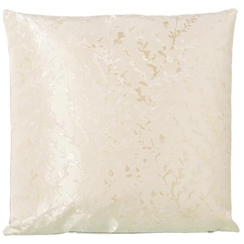 Coussin crème 43x43 cm déhoussable en polyester de qualité