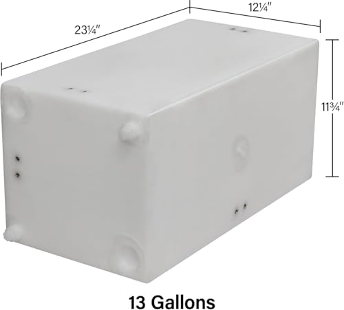 Image of 13 Gallon RV Fresh Water Tank, Potable Water Storage Tank for Drinking, Cooking, Cleaning, Showering, for Campers, Trailers, Motorhomes, RVs, Cube Shape, 23.25 inch x 12.25 inch x 11.75 inch (WT-5683)