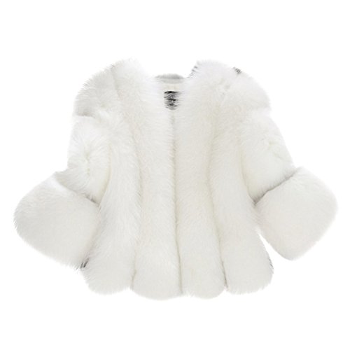 Abrigo blanco de peluche