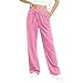 Tatumaie Womens Sweatpants Wide Leg Pink Plus Size Women's Wide Leg Sweatpants Spring Fleece Lined Baggy Sweat Pants Lounge Fashion Clothing Athletic Joggers with Pockets 2026 S