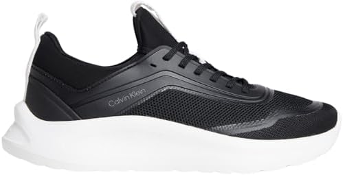 Calvin Klein Damen Runner Sneaker Light Sock Mesh mit Schlaufe, Schwarz (Black/Pearl Grey), 36