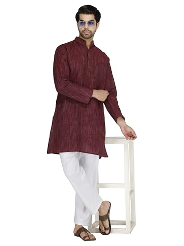 Image of Men's Khadie Cotton Relaxed Straight Kurta