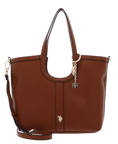 Sac à épaule U.S. POLO ASSN. Lawson en cabas shopping brun tan chic
