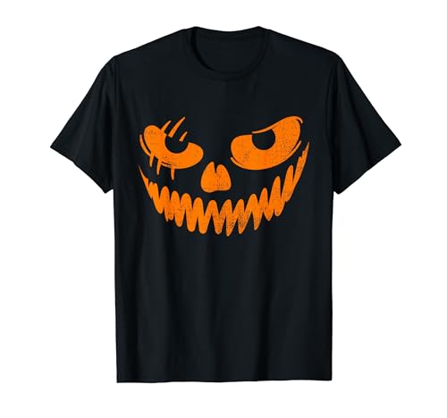 Jack O' Lanterna Faccia - Zucca di Halloween Spettrale Maglietta