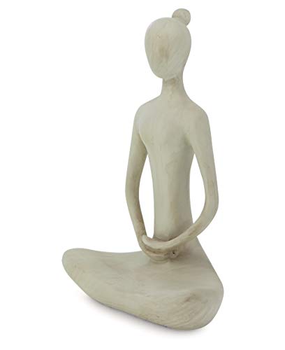 Buddha Groove Meditating Woman Yoga Statue, 7 Inches, Stone #TOP1