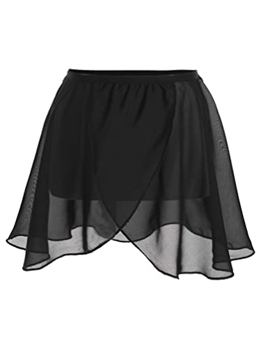 TiaoBug Balettkjol för flickor, danskjol, elastisk midja, minikjol, gymnastik, gymnastik, kostym, omlottkjol, konståkning, kjolar, danskläder