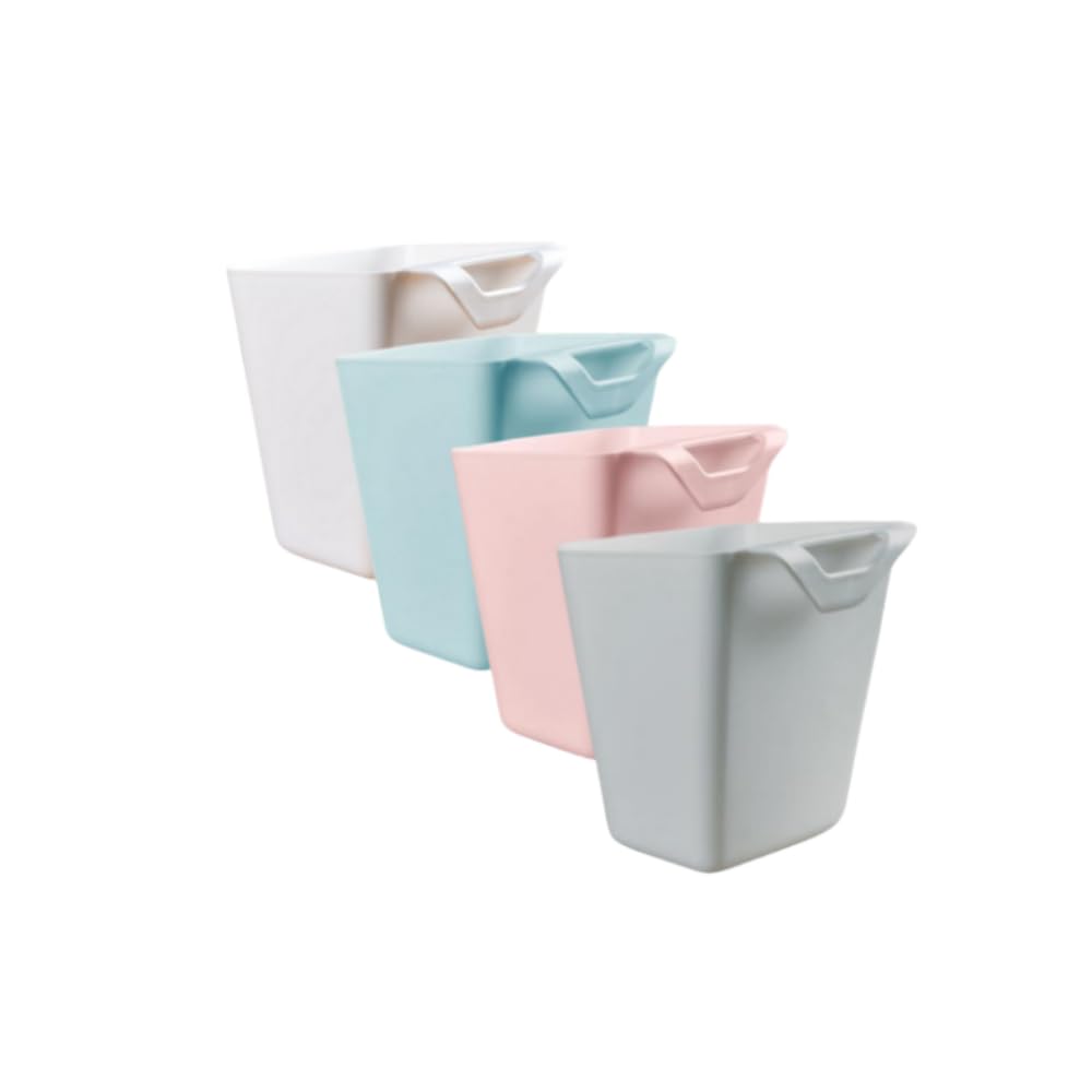 DODXIAOBEUL 4Pcs Hanging Cup Holder,Plant Containers,Hanging Flower Pots,Space Saver,Storage Bucket Desktop Cleaning Trash Can,Make Up Pencil Holder Home Decor (4-Color)