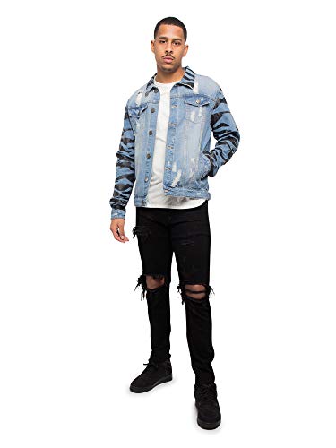 Image of VICTORIOUS Men's Distressed Denim Jacket