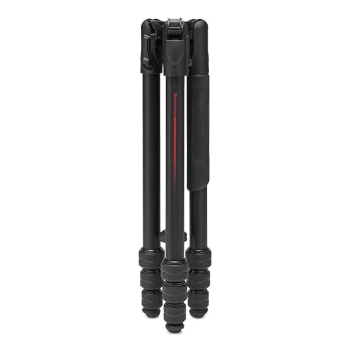 Manfrotto Befree GT PRO-Stativbeine, professionelles Reisestativ, Aluminium, Kamera- und Videostativ, Drehverschluss, kompakt und tragbar, für DSLR, spiegellose Kameras, Foto- und Videoköpfe