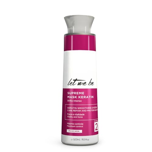 Let Me Be - SupremeMask Keratin STEP 2, Mascarilla para Alisado Brasileño de Larga Duración (Hasta 6 Meses), con Extractos de Aceites Exóticos y Keratina 100% Brasileña, Pelo Sedoso y Brillante -500ml