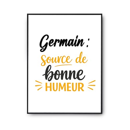 Otshirt Affiche Germain source de bonne humeur pour décoration murale salon