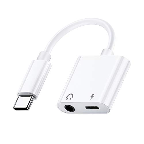 USB Type C to 3.5mm Headphone Audio and Charger Adapter, Support PD & QC Fast Charging, Compatible with Google Pixel 4 4XL 3 3XL 2 2XL, Samsung Galaxy S20/S21 Ultra/Note 20/10 Plus and More