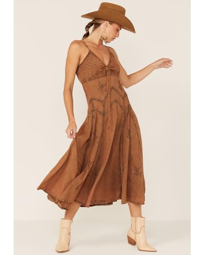 Scully Copper Spaghetti Strap Long Womens Dress HC622