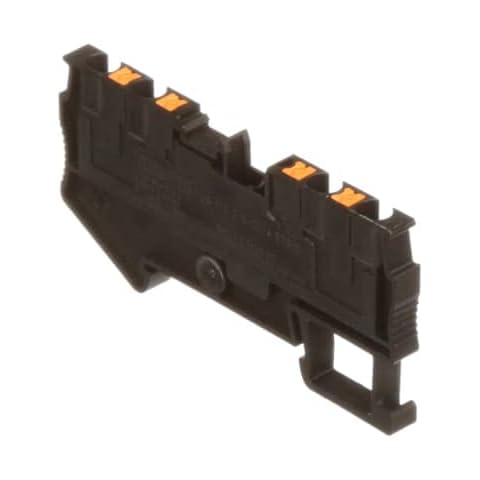 3214424, Feed-Thru Terminal Block, 1row 4Conn, 24A 800V, 26-12AWG, PT 2,5-Quattro BK Cover