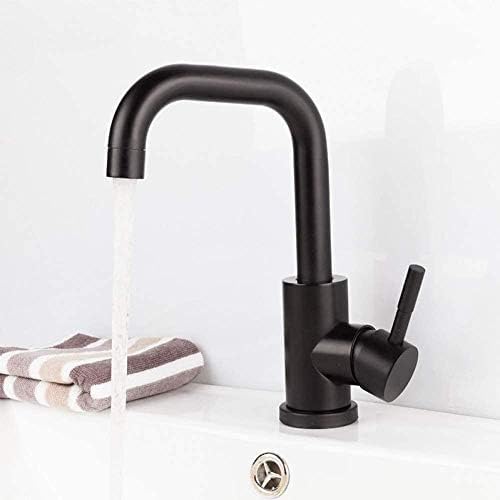 Robinet mitigeur noir et blanc de salle de bain pour évier design