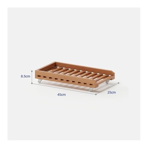 Soporte para torre de computadora CPU Soporte de oficina estante de almacenamiento portátil con ruedas para disipación de calor (Marrón) miniatura 2