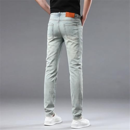 Men's Retro Fashion Business Casual Slim Straight Jeans3