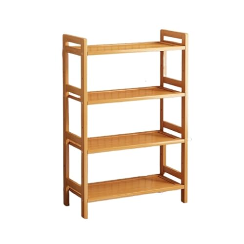 Estantería de Madera de 4 Niveles, estantería de 100 cm de Alto, estantería de Madera con estantes Abiertos, for Sala de Estar, Vitrina for Exteriores(50x23.4x100cm Light Color)
