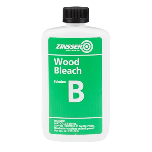 Zinsser Wood Bleach Kit | Lighten Furniture, Floors, Cabinets, Trim | Removes Red Tone | 2-Step Brightening System | 2-Step 8 fl. oz. Kit (16 fl. oz. Total)