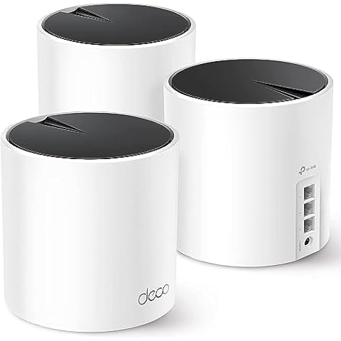 TP-Link Deco AX3000 WiFi 6 Mesh System(Deco X55) - Covers up to 6500 Sq.Ft. , Replaces Wireless Router and Extender, 3 Gigabit ports per unit, supports Ethernet Backhaul (3-pack) Cover