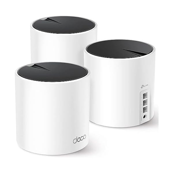 TP-Link Deco AX3000 WiFi 6 Mesh System(Deco X55) – Covers up to 6500 Sq.Ft. , Replaces Wireless Router and Extender, 3 Gigabit ports per unit, supports Ethernet Backhaul (3-pack)