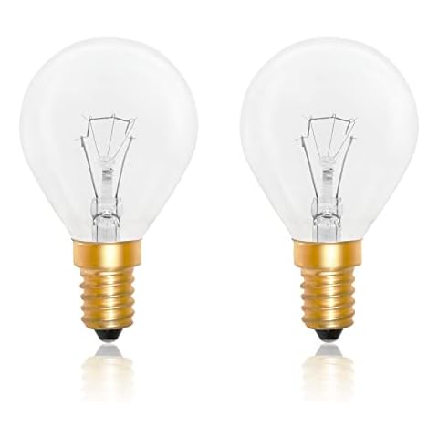 2 Pack Dimmable E14 Oven Light Bulbs Cover
