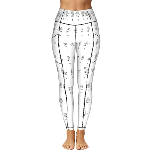 Leggings de gimnasio para mujer con cintura alta y letras decorativas para deportes 2