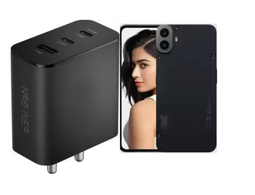 Image of New Version 65W Type-C Charger Compatible with CMF Phone 1 Nothing Phone 2 Nothing Phone 2a Nothing Phone 2a Plus Charger Combo Set with SIX Months Replacement Warranty