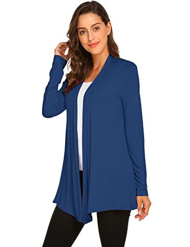 Image of Newchoice Womens Casual Lightweight Long Sleeve Cardigan Soft Drape Open Front Fall Dusters (S-3XL)