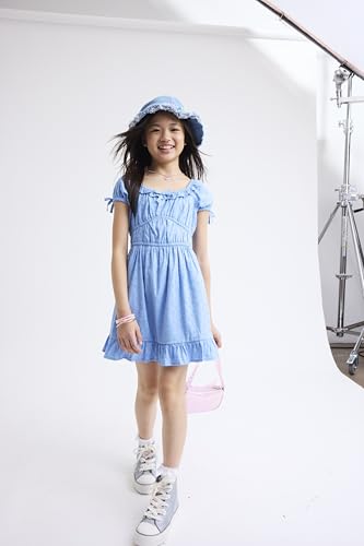 Image of The Children's Place Girls' Casual Ruffle Dress,Short Sleeve