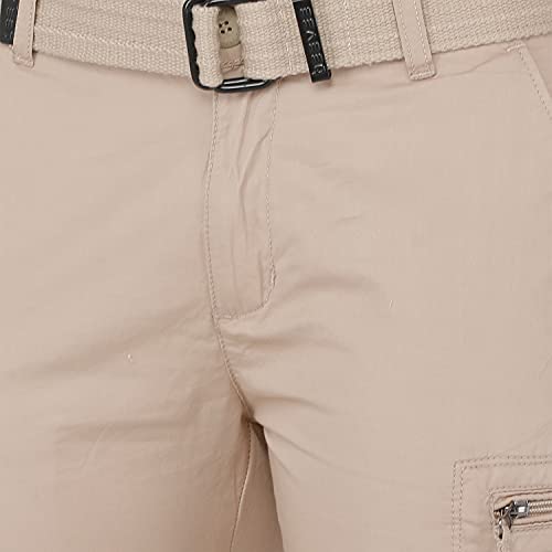 Image of BEEVEE Mens Fixed Waist Cargo Pant with Belt.