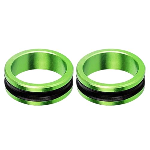 Paquete de 2 anillos de pesca antiabrasión con patrón de ranuras de profundidad que asegura la línea durante accesorios prolongados de equipos al aire libre
