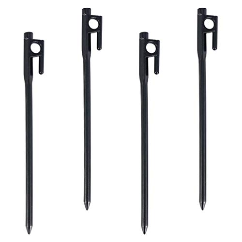 BESPORTBLE Tent Peg Mallet 4 Pack Cast Iron Tent Nails Camping Stakes Set Steel Pegs for Ground Easy to Use
