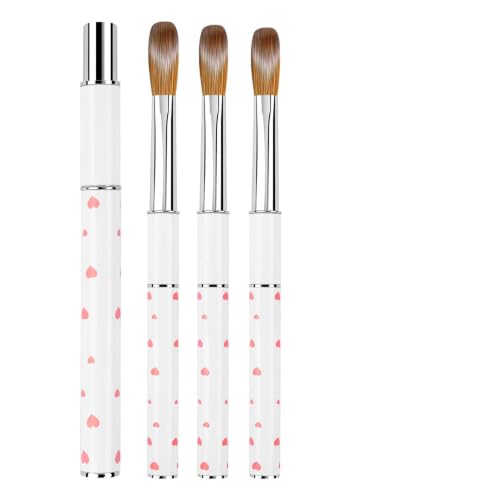 LEDSUUEI Pincel acrílico para uñas – Tamaño 8/12/14 KolinskyNail Pincel para polvo acrílico, pincel de arte de uñas para uñas de gel, acrílico líquido acrílico pincel uñas para el salón de uñas