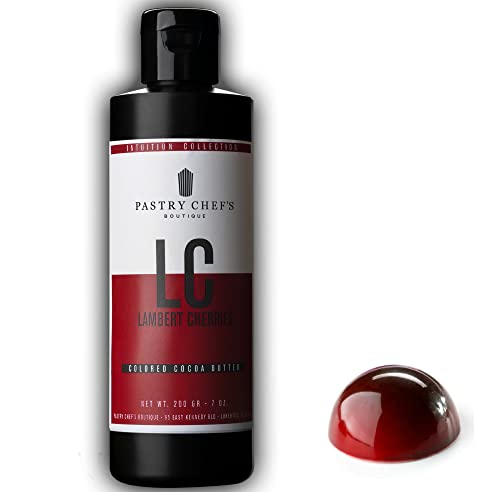 Pastry Chef's Boutique Intuition Collection Premium Colored Cocoa Butter - 7 oz. - Lambert Cherry Red