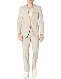 Kroon Men's Irons AIM Active Inspired Movement Perfect Poplin Suit with Flex Lining, Stone, 38 Short