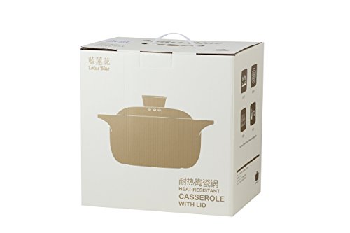 Lotus Blue 3-Quart Cartoon Pattern Ceramic Round Black Dish Casserole/Clay Pot/Earthen Pot/Ceramic Cookware With White Lid Heat-Resistant Fox Girl Uncle Brown Bear Gift Box… #TOP5