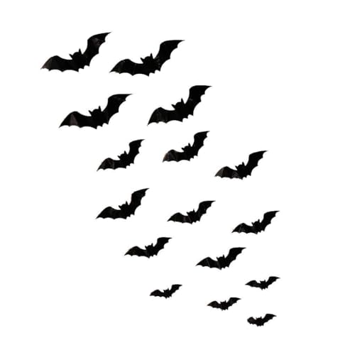 DREAMDEER Pacote de 16 decalques de parede para decoração de festa de Halloween