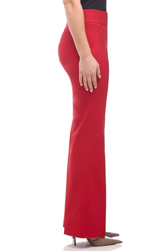 Women's Stretchy Wide Leg Pull-On Dress Pants with Pockets2