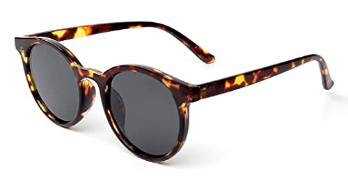 ALWAYSUV Frauen Sommer Mode Klassische Abgerundete Polarisierte Linse Sonnenbrille Leopard