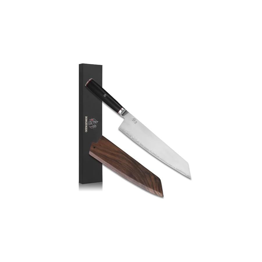 DongSunZuo-Japan-Aichi-AUS10-Triple-Layer-Composite-Steel-83-inch-Chefs-KnifeKengata-knife-Meat-CleaversG10-Handle-Forged-Kitchen-KnifeBlack-Walnut-Knife-Sheath-Set-Silver Generic DongSunZuo Japan Aichi AUS10 Triple Layer Composite Steel 8.3-inch Chef's Knife